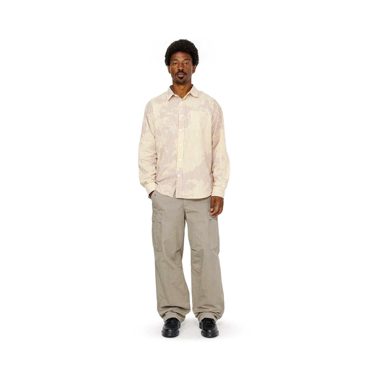 Classic LS Shirt Bleached Poplin - INVINCIBLE