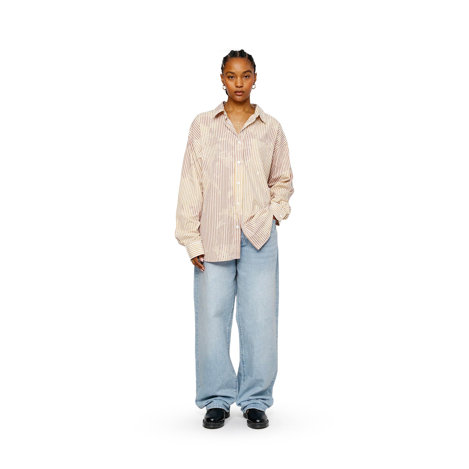 Classic LS Shirt Bleached Poplin - INVINCIBLE