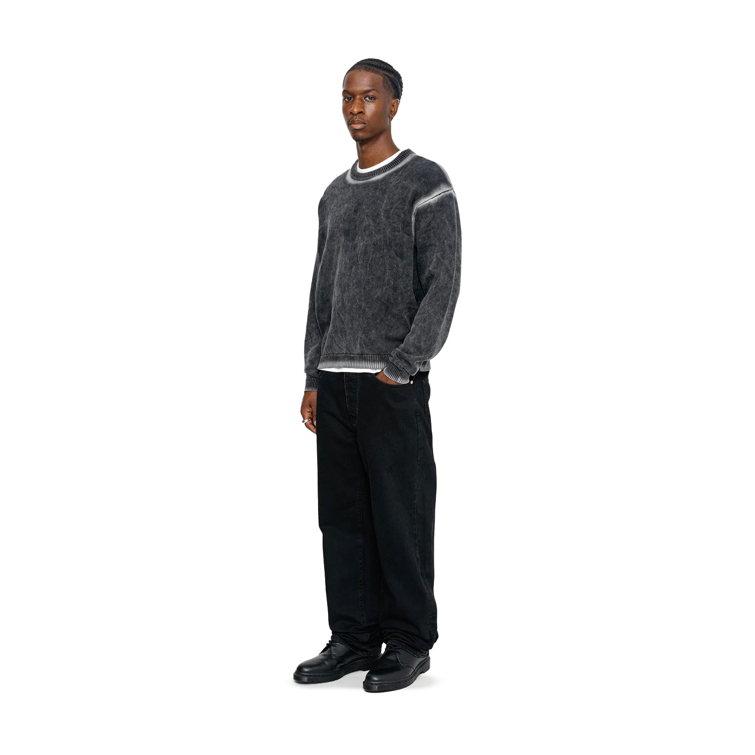 Faded Cotton Knit Crew – INVINCIBLE Indonesia