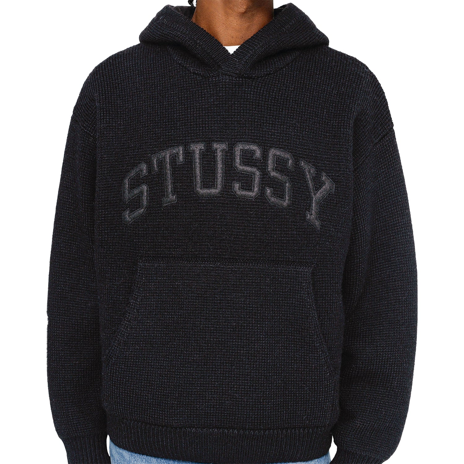 Felt Patch Knit Hood - INVINCIBLE