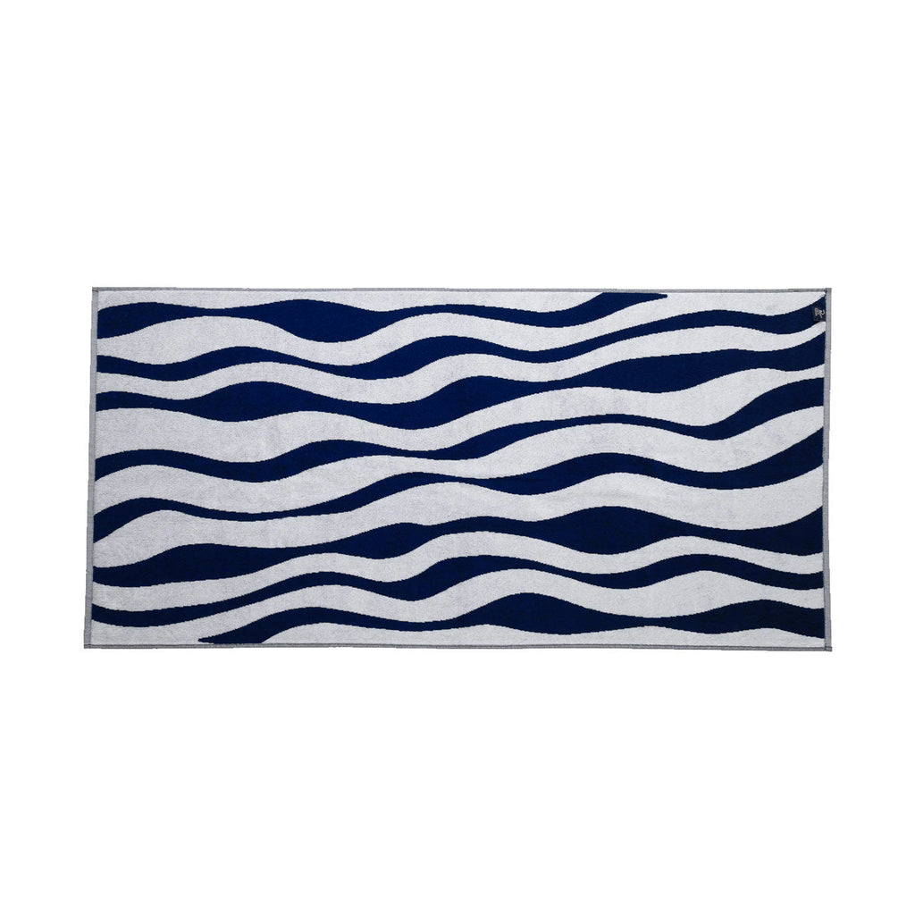 Waves of the Navy Bath Towel Set of 2 - INVINCIBLE