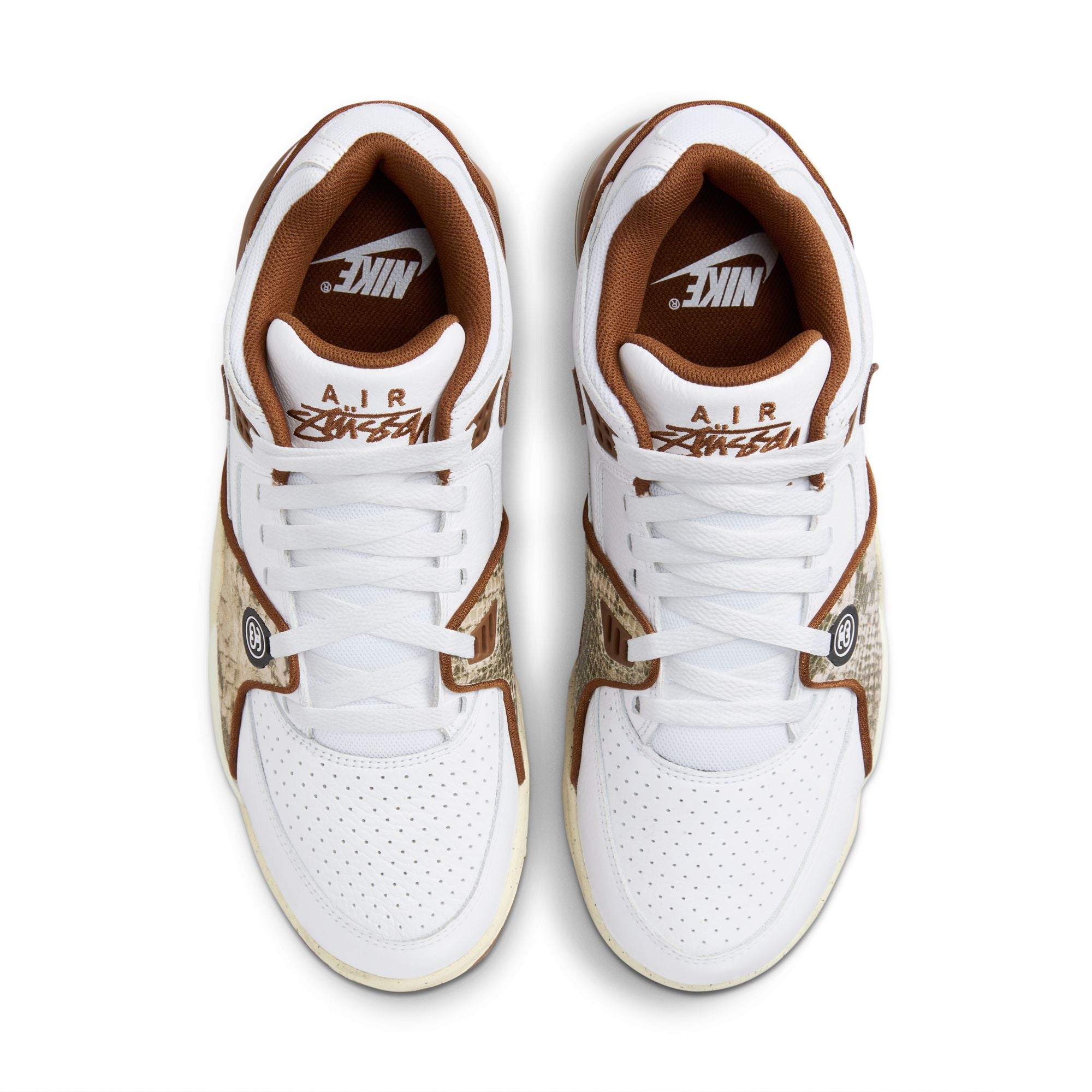 Air Flight 89 Low x Stüssy 'White and Pecan' - INVINCIBLE