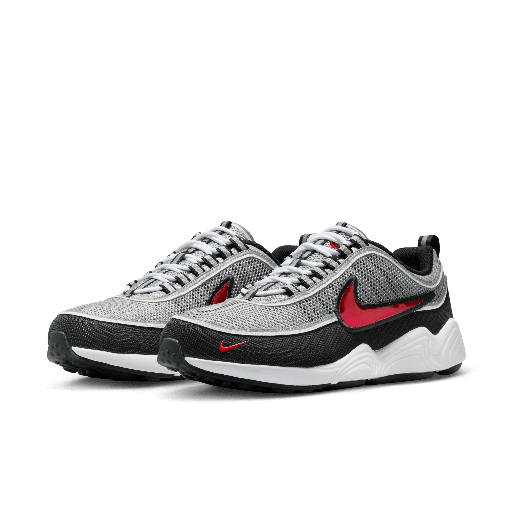 Air Zoom Spiridon 'Metallic Silver and Sport Red' - INVINCIBLE