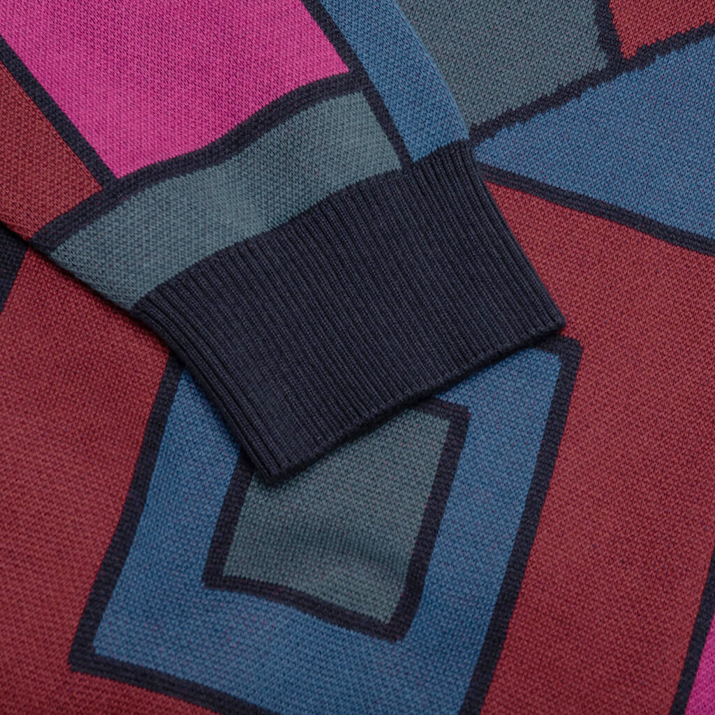 Blocked Landscape Knitted Pullover - INVINCIBLE