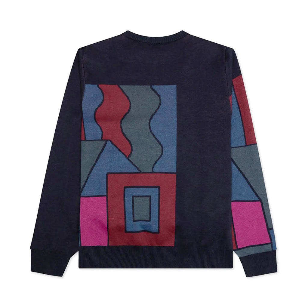 Blocked Landscape Knitted Pullover - INVINCIBLE