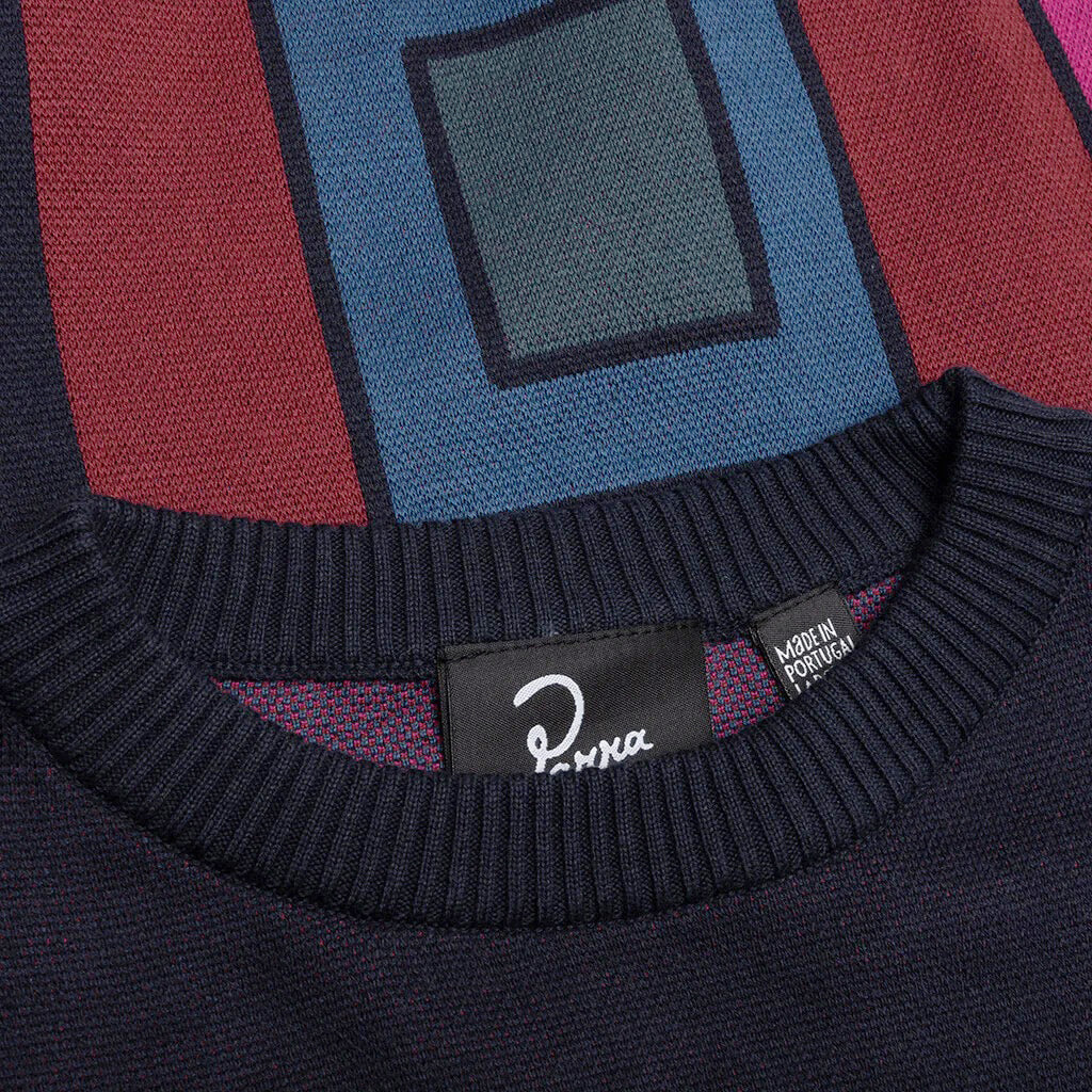 Blocked Landscape Knitted Pullover - INVINCIBLE