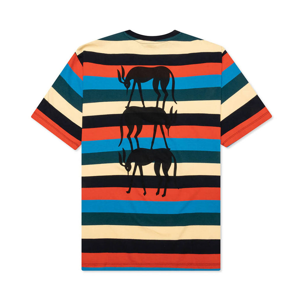 Stacked Pets on Stripes T-Shirt - INVINCIBLE