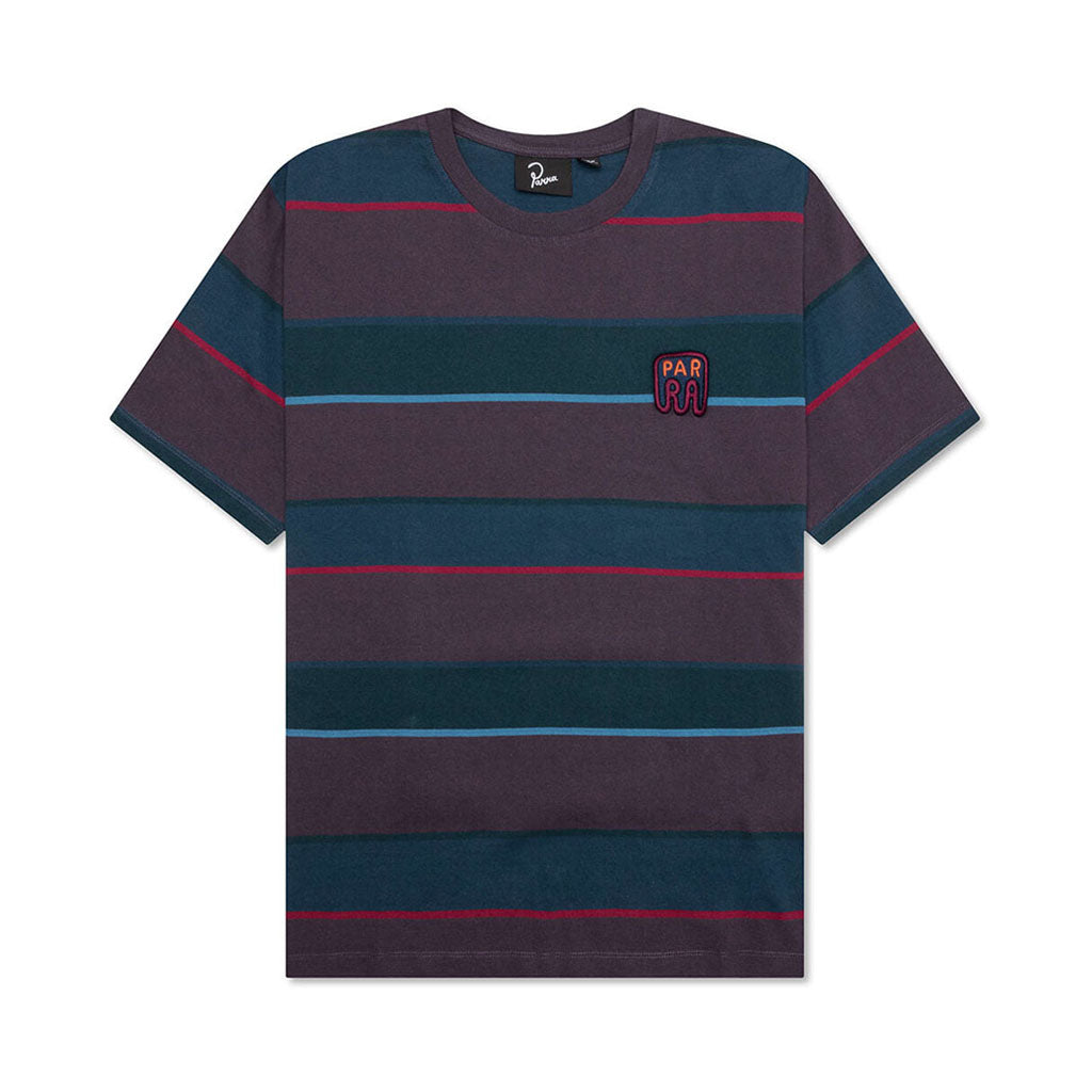 Fast Food Logo Striped T-Shirt - INVINCIBLE