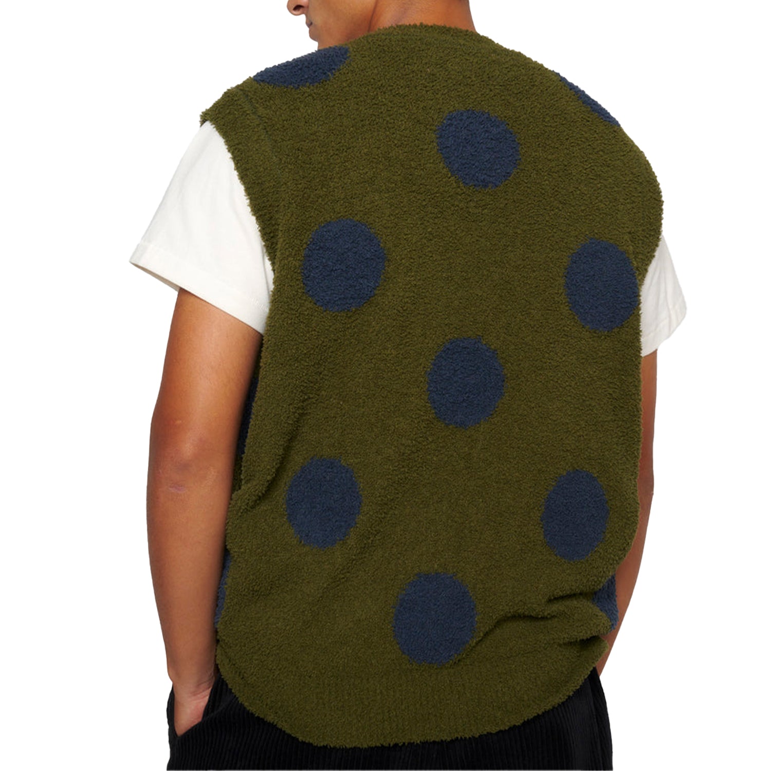 Teddy Fur Dot Knit Vest - INVINCIBLE