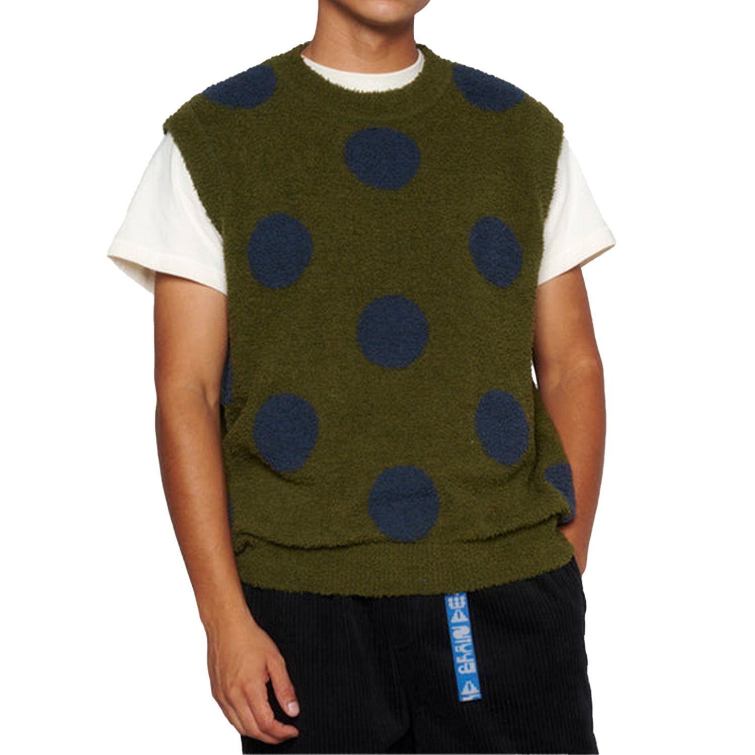 Teddy Fur Dot Knit Vest - INVINCIBLE