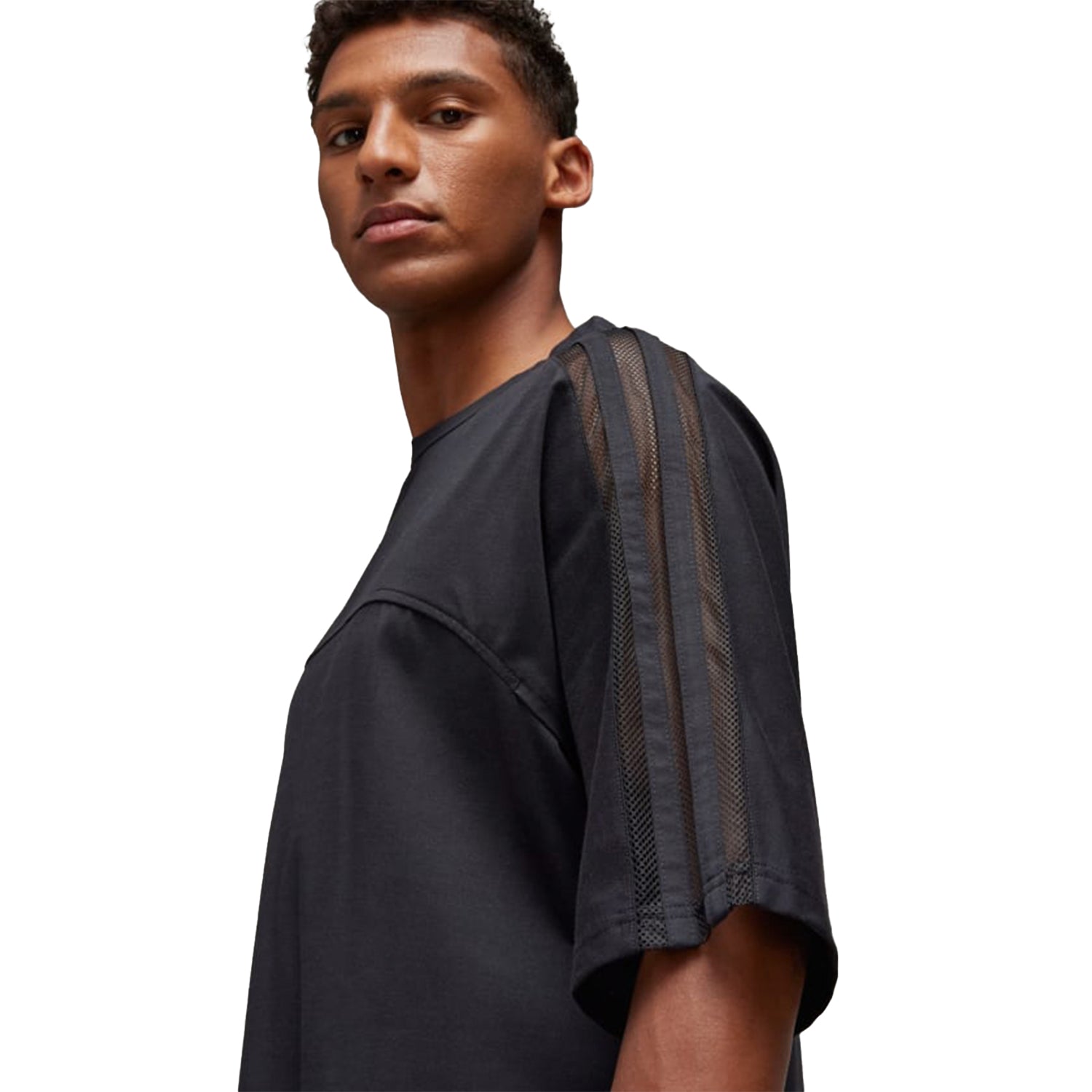 Y-3 - Mesh 3-Stripes Short Sleeve Tee Tシャツ Y-3 'Y-3 Mesh Stripes Short Sleeve' T-Shirt