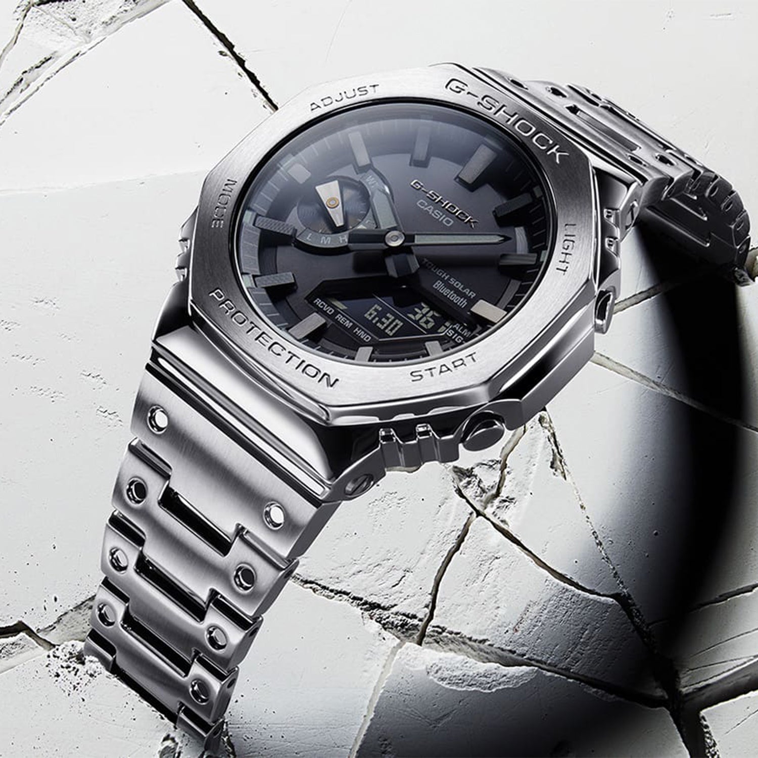 【極美品】 GM-B2100D-1AJF GMB2100D-1A | Silver Full-Metal Watch | Casio G-SHOCK