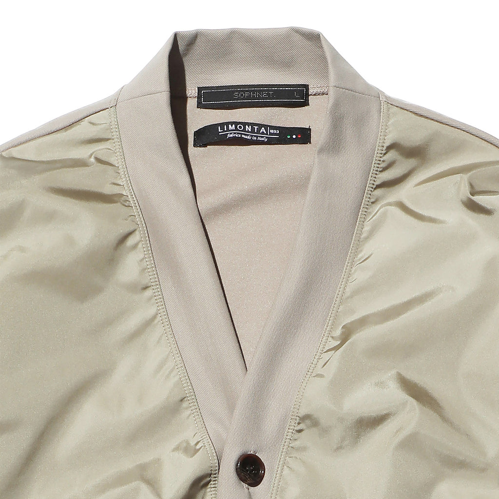 Limonta Nylon Front Paneled Cardigan - INVINCIBLE