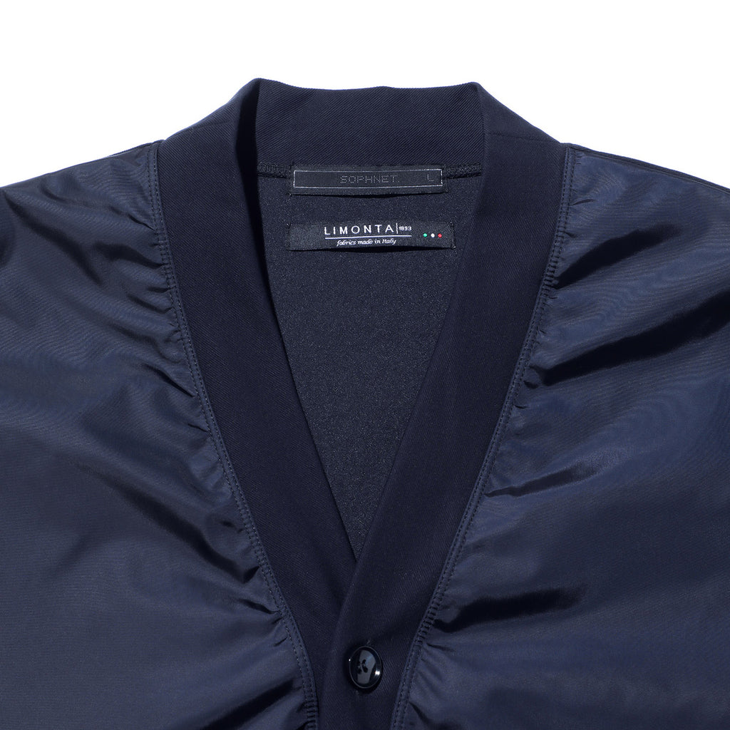 Limonta Nylon Front Paneled Cardigan - INVINCIBLE
